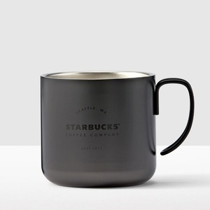 [해외] 스타벅스 커피 컴퍼니 스텐레스 스틸 핸들 머그 블랙 Black Starbucks Coffee Company Handle Mug 12 FL OZ